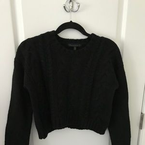 Black Cropped Sweater